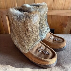 Manitobah Rabbit Fur Ankle Booties